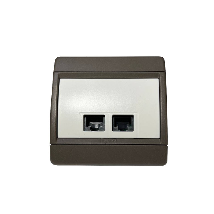 پریز شبکه لگرند مدل کلاب rj 45 double socket main 1 6