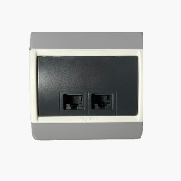 پریز شبکه لگرند مدل کلاب RJ45 DOUBLE SOCKET CAT6 68637