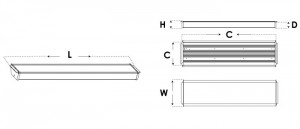 پنل سقفی توکار 65 وات پارس شعاع مدل میناب (سفارشی زمان تحویل حداقل 1 هفته)
