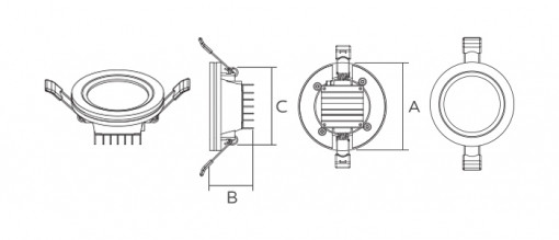 پنل هالوژن 7 وات دایره ای پارس شعاع مدل آرامیس