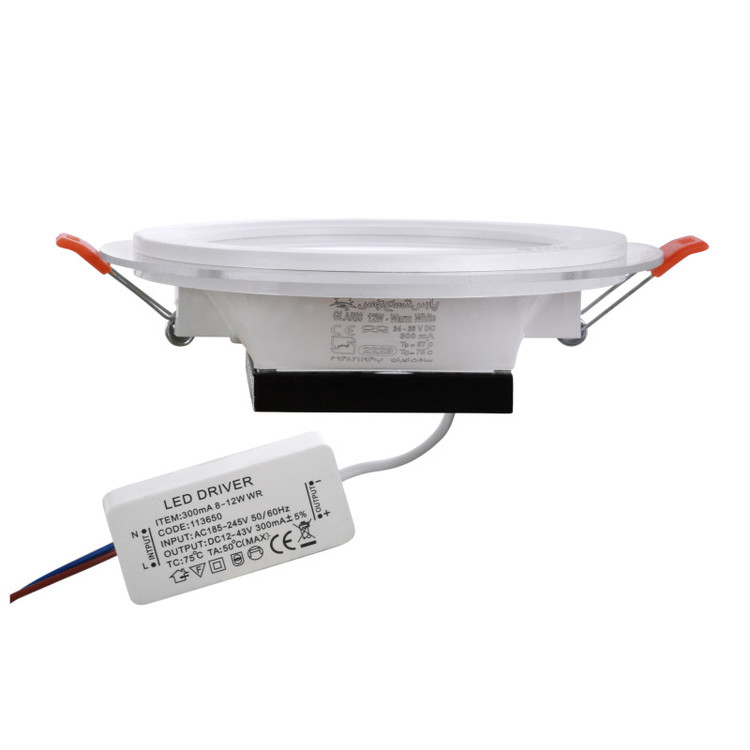 چراغ پنلی SMD توکار 18 وات دایره ای پارس شعاع توس مدل گلاریس