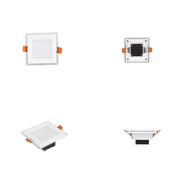 چراغ پنلی SMD توکار 9 وات مربعی پارس شعاع توس - دارای دو رنگ نور آفتابی و مهتابی - 9 وات - طول عمر 30000 ساعت