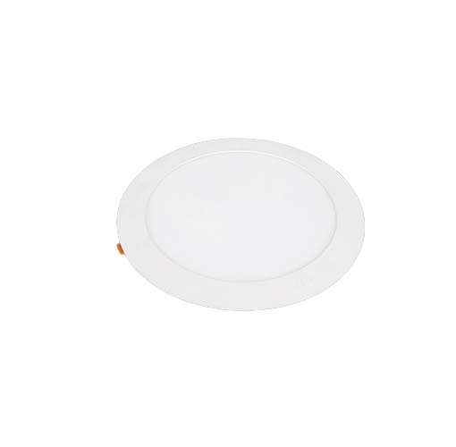 چراغ پنلی SMD توکار 24 وات دایره ای پارس شعاع توس - دارای دو رنگ نور آفتابی و مهتابی - شار نوری 1800 لومن - سایز برش 232 میلی متر - ابعاد خارجی 262 در 34 میلی متر