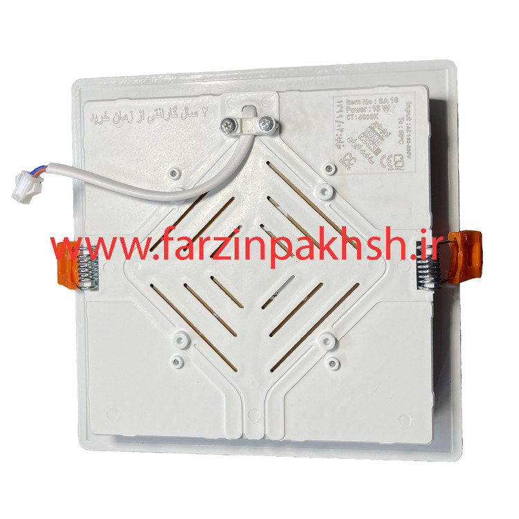 پنل ال ای دی 18 وات مربعی توکار تولید نور مدل مون لایت مربع سری SA