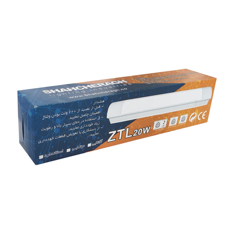 چراغ خطی SMD روکار 20 وات 30 سانتی شاه چراغ پارسیان مدل ZTL 