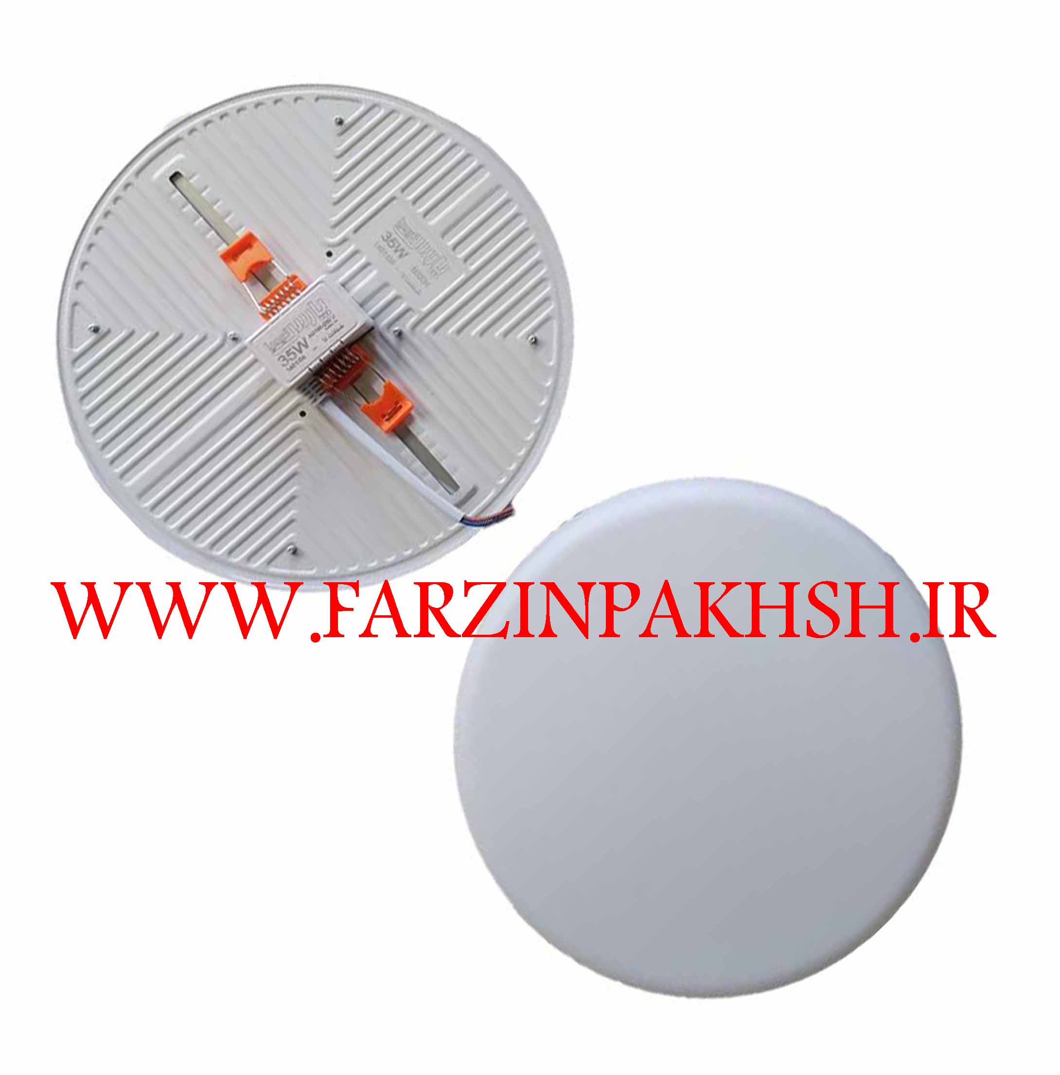 چراغ پنلی فنر متحرک SMD توکار 25وات دایره نمانور مدل افق