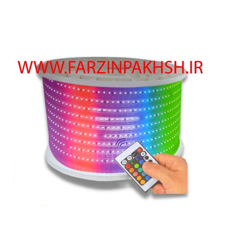 ریسه ال ای دی ۱۰ وات رویالوکس (پارس شعاع توس) 60 چیپ بر متر رنگی کلاف 100 متری