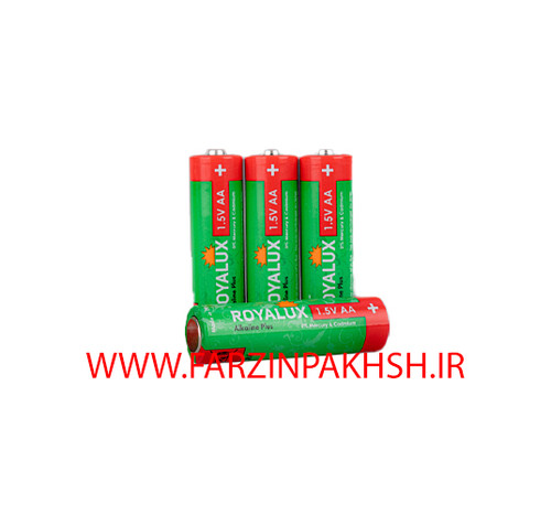باتری رویالوکس (پارس شعاع توس) قلمی مدل PLUS ALKALINE بسته 2 عددی