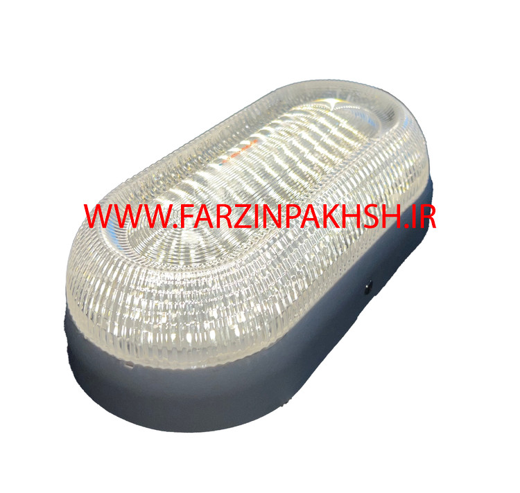 چراغ دیواری 20 وات IP65 بیضی نمانور مدل شفاف