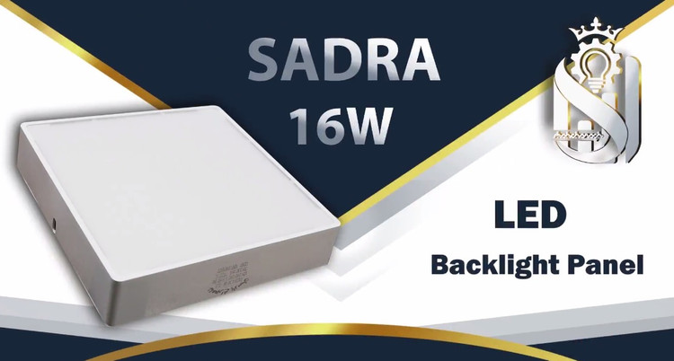 چراغ پنلی SMD روکار 16 وات مربع شاه چراغ مدل صدرا