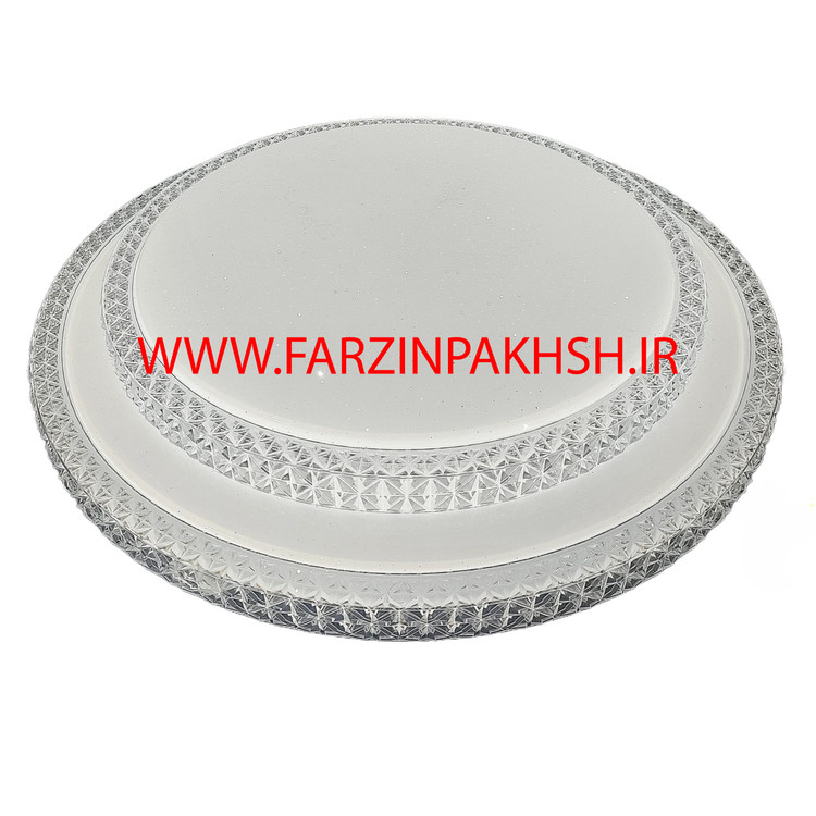 چراغ سقفی دوطبقه سه حالته SMD روکار 72 وات گرد مودی مدل کریستالی