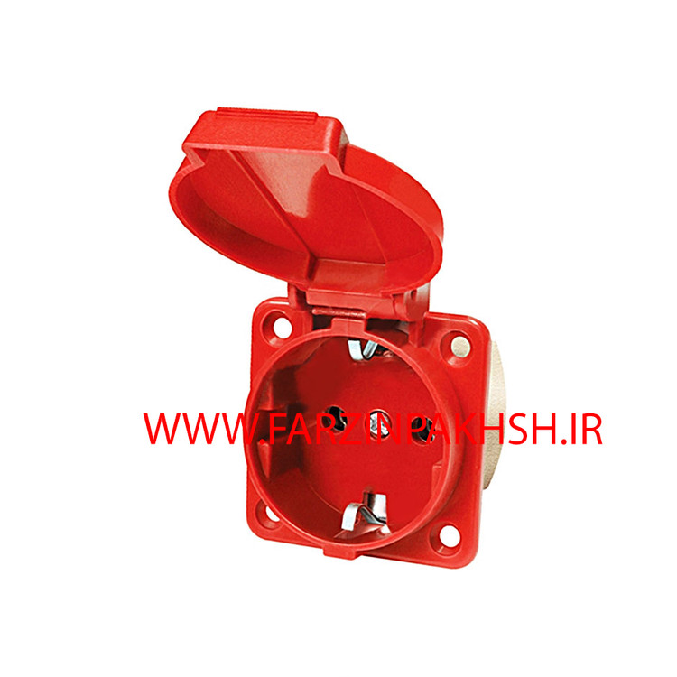 پریز دربدار تابلویی تکفاز قرمز پارت الکتریک مدل 124/1