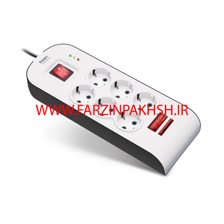 محافظ شش خانه ارتدار با کلید و کابل 5 متری مدل پارت 8796