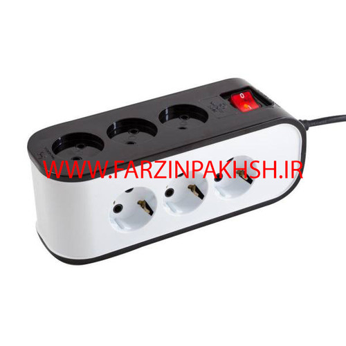 چند راهی برق 9 خانه با کابل 1/8 متری پارت الکتریک مدل شهاب 5142