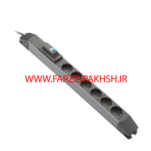 چند راهی برق شش خانه با فیوز مینیاتوری و کابل 1/8 متری پارت الکتریک مدل رک مونت پارسا 2265