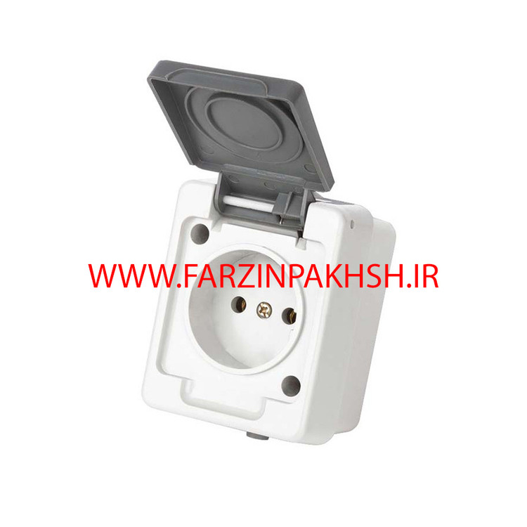پریز بارانی بدون ارت روکار پارت الکتریک مدل برکه 137