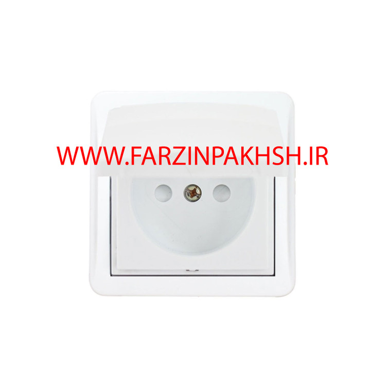 پریز ارتدار سرامیکی دربدار با قفل کودک روکار پارت الکتریک مدل شهاب 4059