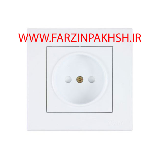 پریز بدون ارت با مغزی سرامیکی توکار پارت الکتریک مدل تابش 5161