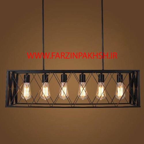 لوستر آویز مدرن مشکی مدل Z_17