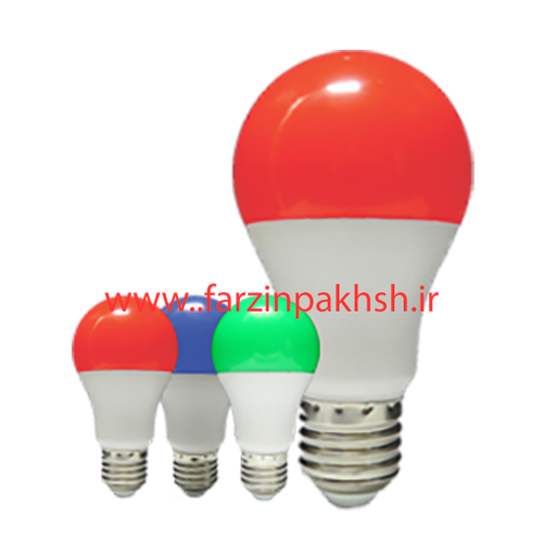 لامپ LED حبابی 9 وات رنگی پارس شهاب پایه E27
