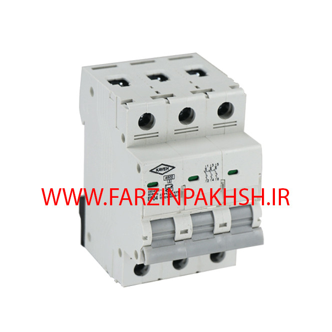 فیوز مینیاتوری سه پل 6 آمپر الکترو کاوه