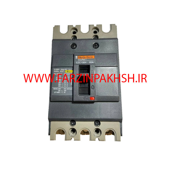 کلید اتوماتیک سه پل 60 آمپر اشنایدر مدل EasyPact EZC100H3060AA FIX