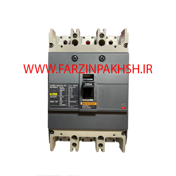 کلید اتوماتیک سه پل 225 آمپر اشنایدر مدل EasyPact EZC250H3225AA FIX