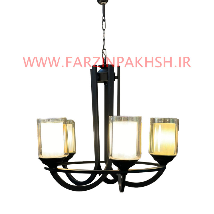 لوستر عصایی تک رینگ 5 شاخه