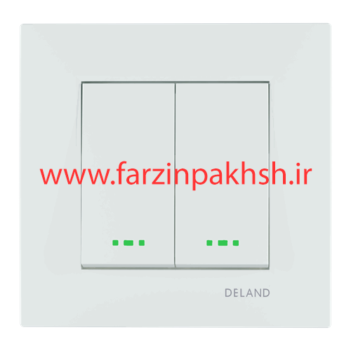 کلید دو پل توکار دلند مدل آسا