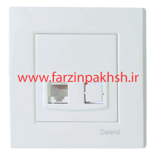 پریز تلفن تک سوکت (دو خط) دلند مدل آسا