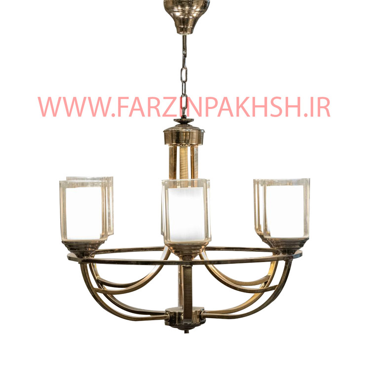 لوستر عصایی تک رینگ 6 شاخه مدل PN00150