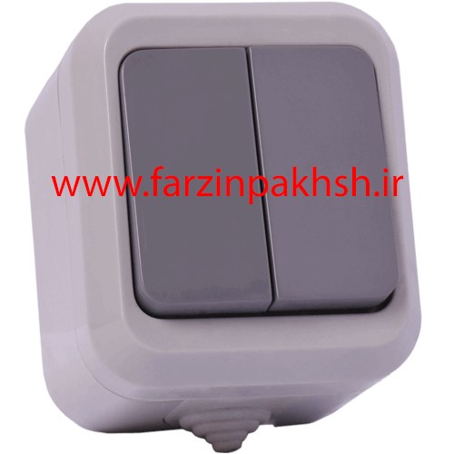 کلید دو پل IP44 روکار دلند مدل آسا