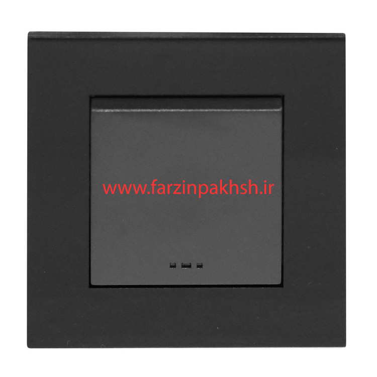 کلید یک پل توکار دلند مدل آسا پلکسی مشکی