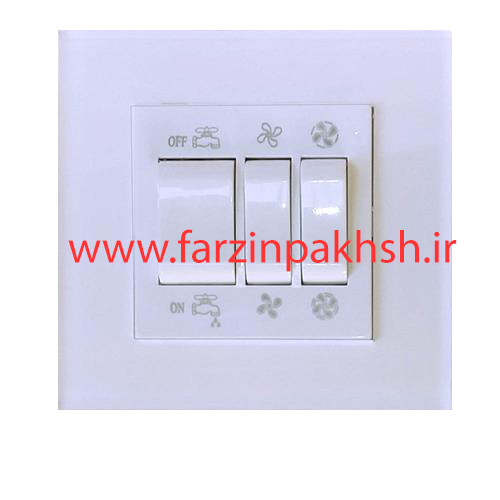 کلید کولر توکار دلند مدل آسا پلکسی سفید