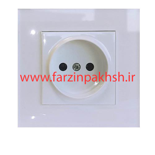 پریز برق محافظ دار توکار دلند مدل آسا پلکسی سفید