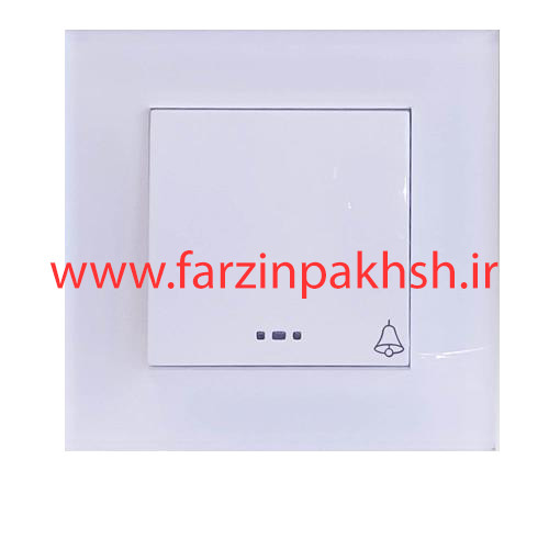 کلید شاسی زنگ توکار دلند مدل آسا پلکسی سفید