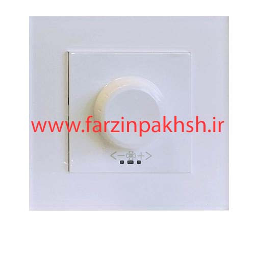 کلید دیمرفن توکار دلند مدل آسا پلکسی سفید