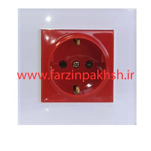پریز برق ارت محافظ دار UPS توکار دلند مدل آسا پلکسی سفید