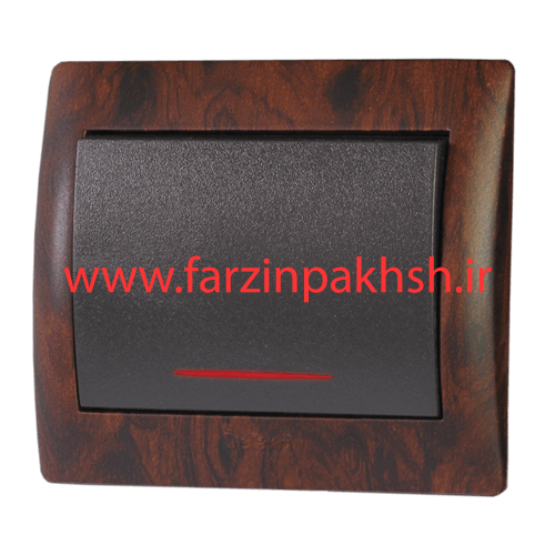 کلید تک پل توکار دلند مدل آریا چوب ماهاگونی