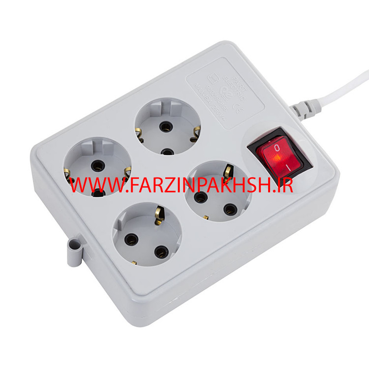 رابط چهار خانه ارتدار با کلید و کابل 1/8 متری پارت الکتریک مدل پارت 317