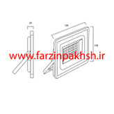 پروژکتور 30 وات SMD (12 ولت) مسافرتی پرتو نور توس مدل هانیس