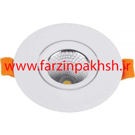 چراغ چشمی COB توکار 7 وات پارس شعاع توس مدل دایره ای متحرک