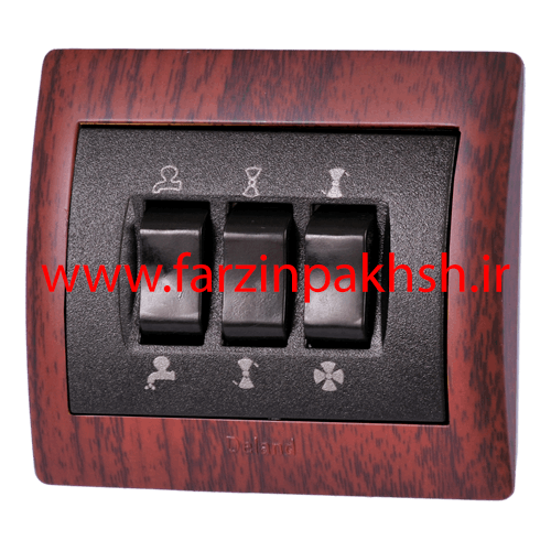 کلید کولر توکار دلند مدل آریا چوب ماهاگونی