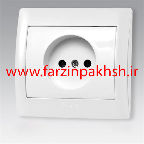 پریز برق محافظ دار توکار دلند مدل آریا سفید