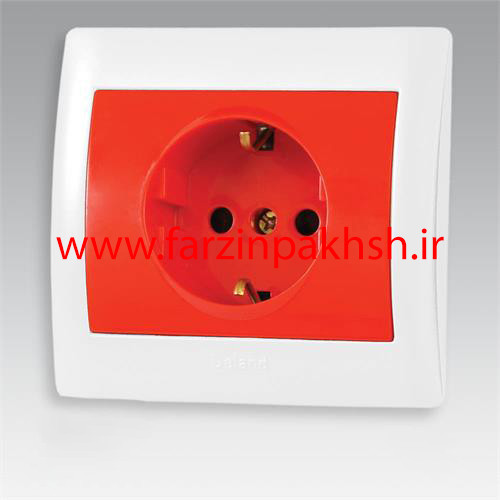 پریز برق ارت دار توکار محافظ دار UPS دلند مدل آریا سفید