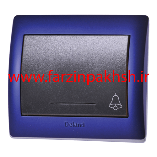 کلید شاسی زنگ توکار دلند مدل آریا با قاب رنگی