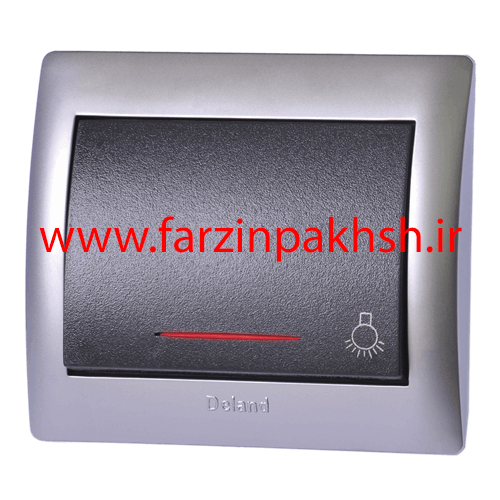 پریز برق شاسی راه پله توکار دلند مدل آریا با قاب رنگی