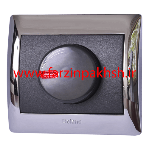 کلید دیمر لامپ (800w) توکار دلند مدل آریا با قاب رنگی
