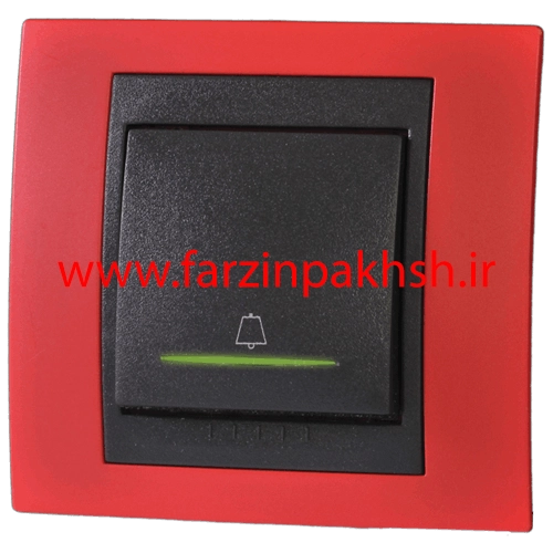 کلید شاسی زنگ دار توکار دلند مدل سیلور رنگ قرمز متالیک