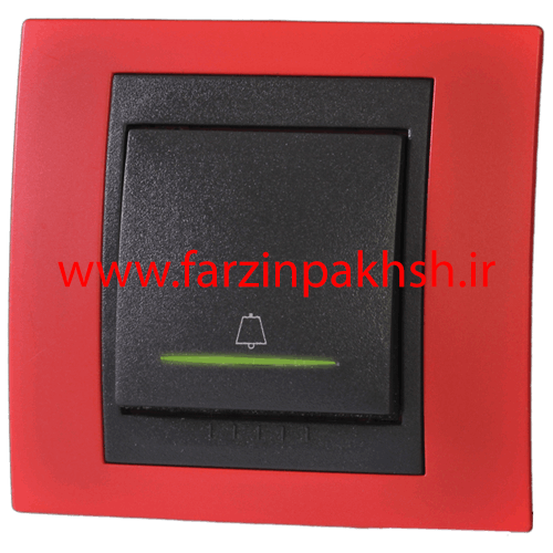 کلید شاسی زنگ دار توکار دلند مدل سیلور رنگ قرمز متالیک